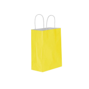Kraft Burgu Saplı Çanta Sarı 18x24x8cm