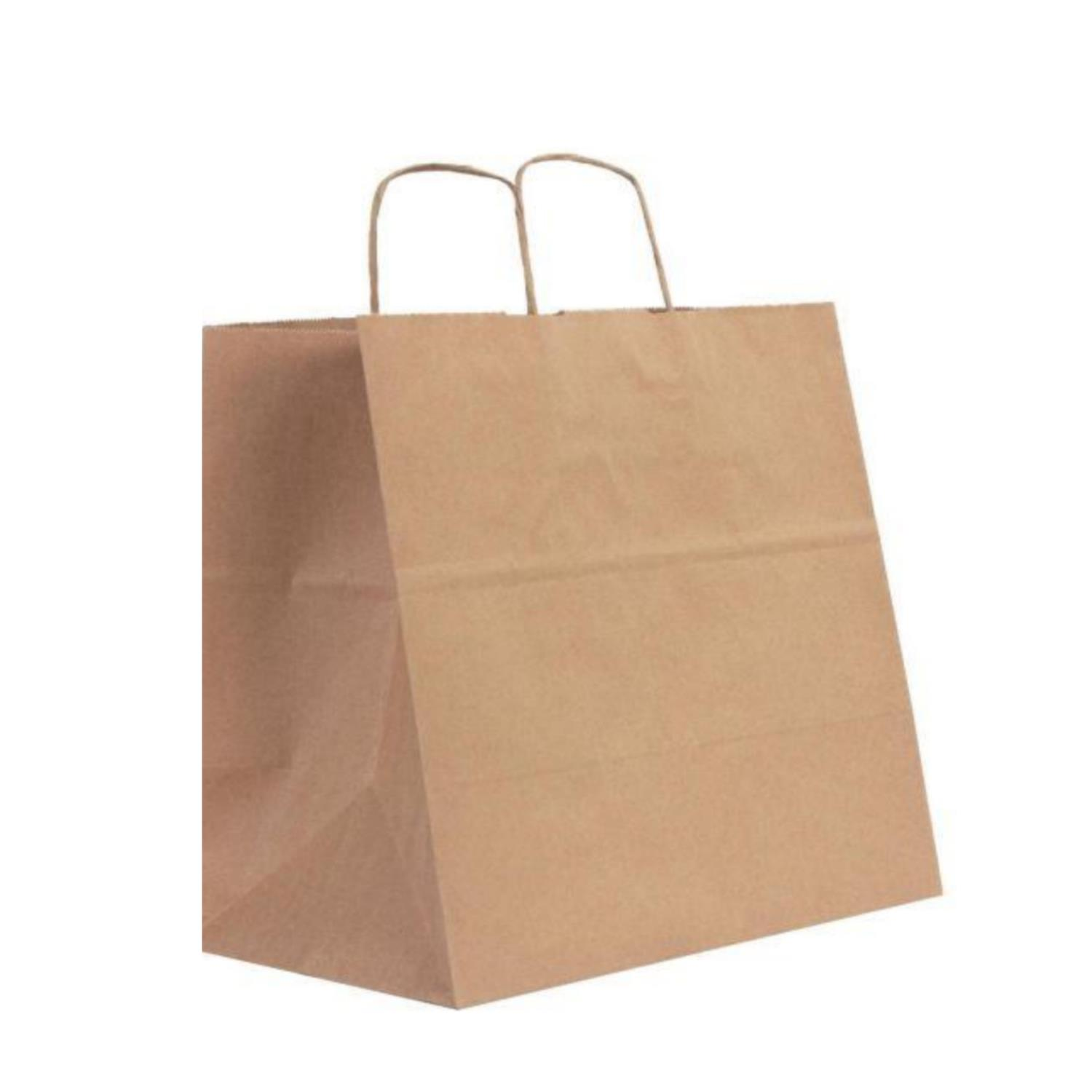 Kraft Burgu Saplı Çanta 30x32x18cm