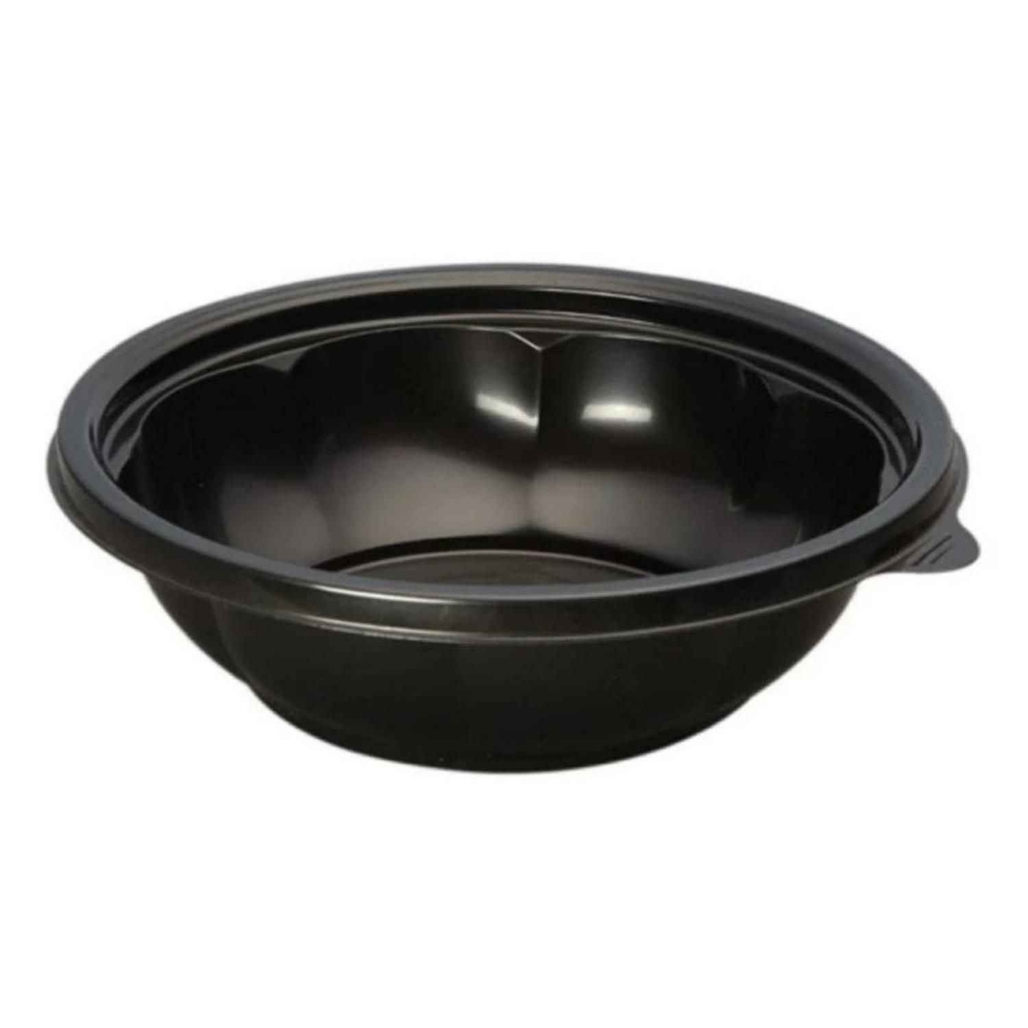 Salata Kabı Siyah 1000 gr Kap+Kapak