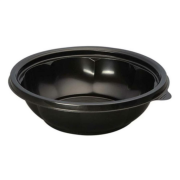 Salata Kabı Siyah 1000 gr Kap+Kapak