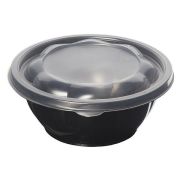 Salata Kabı Siyah 1000 gr Kap+Kapak