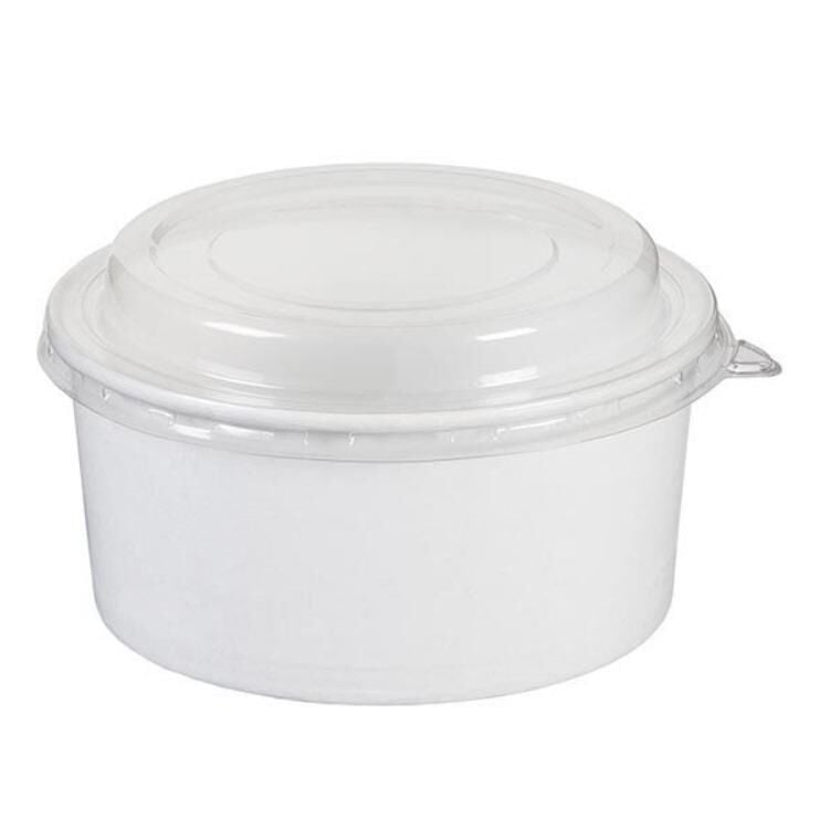 Karton Salata Kasesi Beyaz 750cc Kap + Kapak